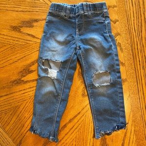 Toddler girls distressed jeans